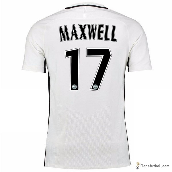 Camiseta Paris Saint Germain Replica Tercera Ropa Maxwell 2016/17 Blanco